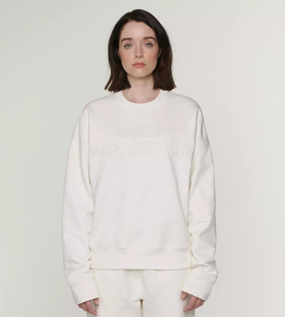 Sloggi 032c X Unisex Sweatshirt Beżowe | 65730-WRIU