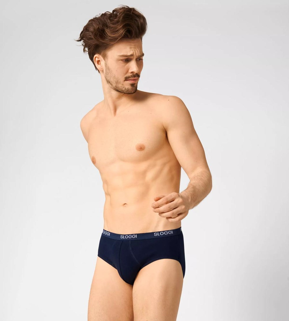 Sloggi Basic Midi Niebieskie | 57813-ILSC