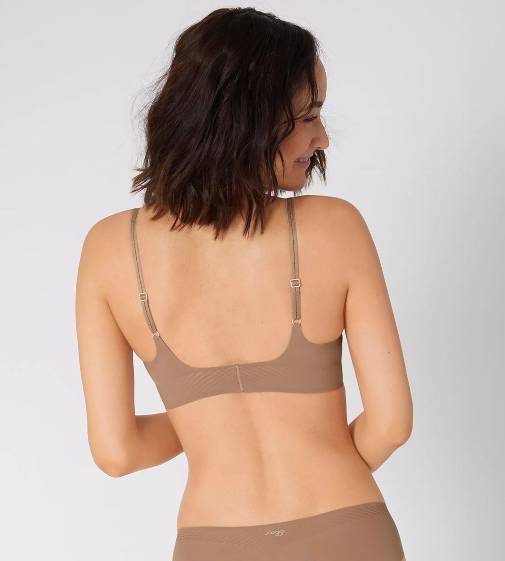 Sloggi Body Adapt Bralette Brązowe | 54639-LMPB