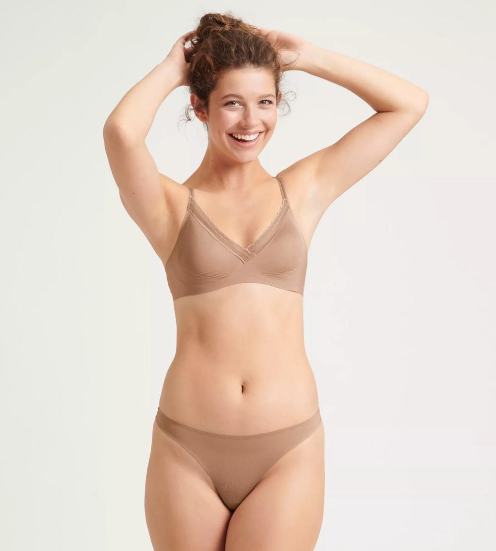Sloggi Body Adapt Twist Brazilian Brief Brązowe | 05139-YRFL