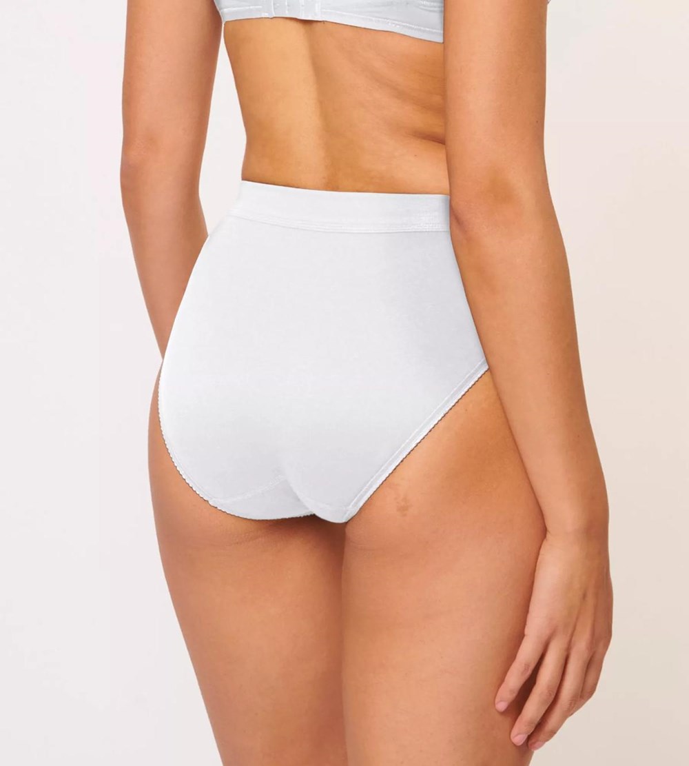 Sloggi Double Komfort Tai Brief Białe | 38149-NQLH