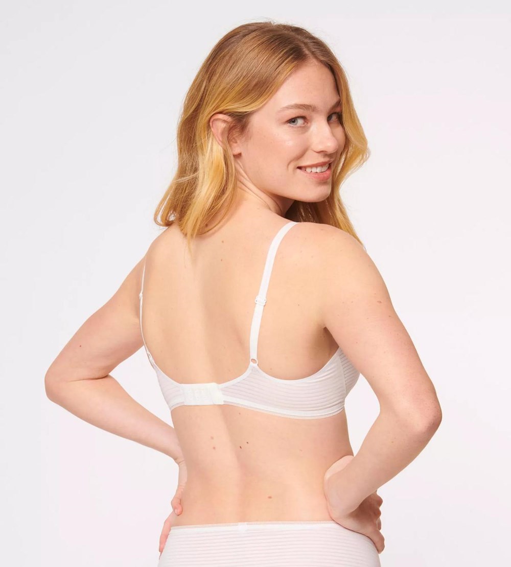 Sloggi Ever Fresh Plus Watowany Bra Białe | 18346-KFCU