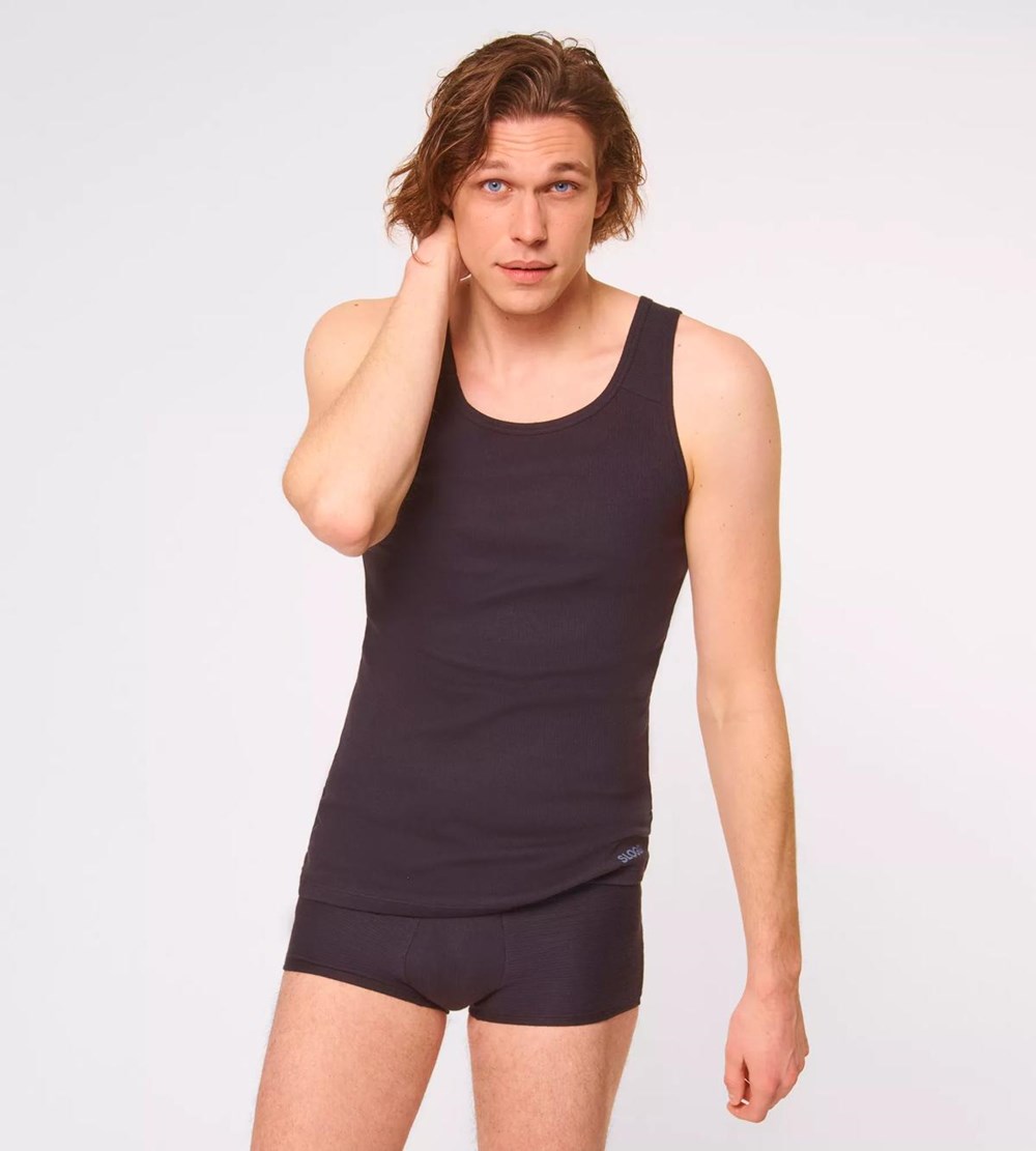 Sloggi Free Evolve Vest Tank Top Czarne | 53094-FUWS