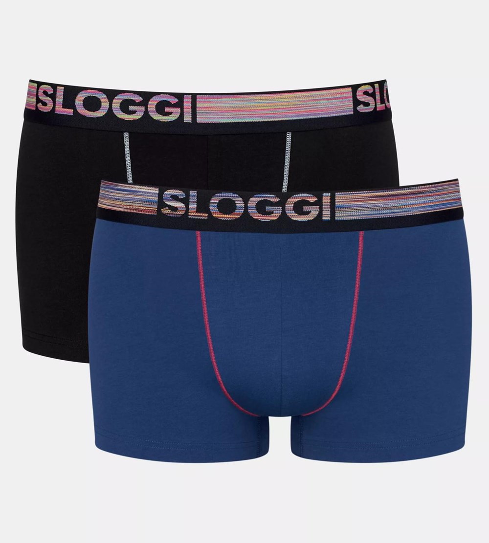 Sloggi Go Abc Natural Hipster Niebieskie Ciemny | 78124-COAQ