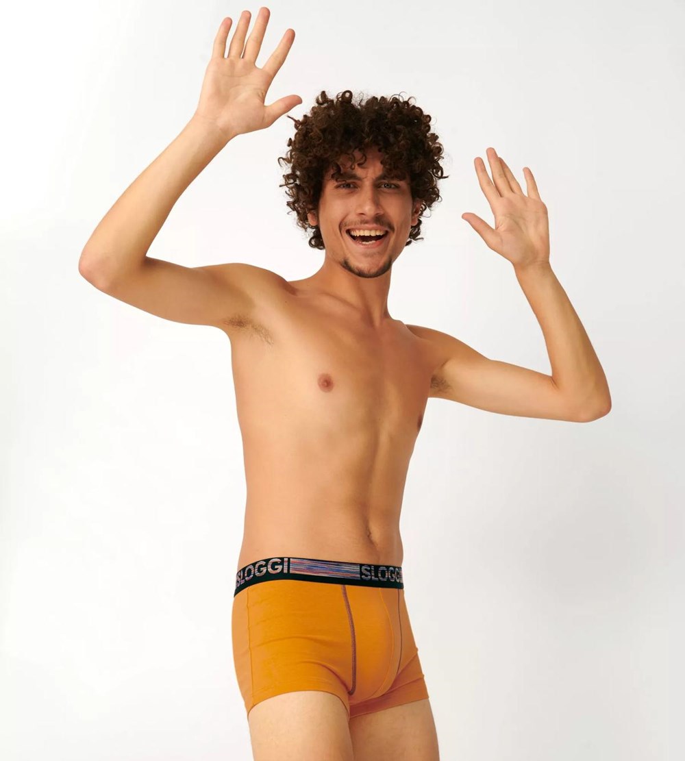 Sloggi Go Abc Natural Hipster Pomarańczowe Ciemny | 65802-HUDE