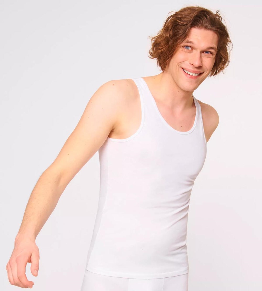 Sloggi Go Abc Vest Tank Top Białe | 78219-FPQG