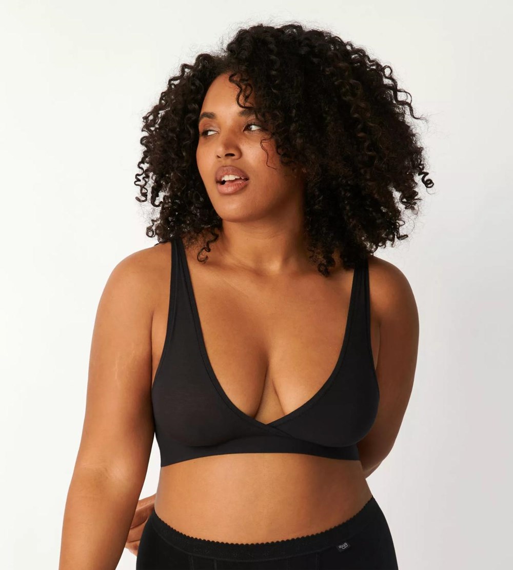 Sloggi Go Allround Bralette Czarne | 03287-VWEM
