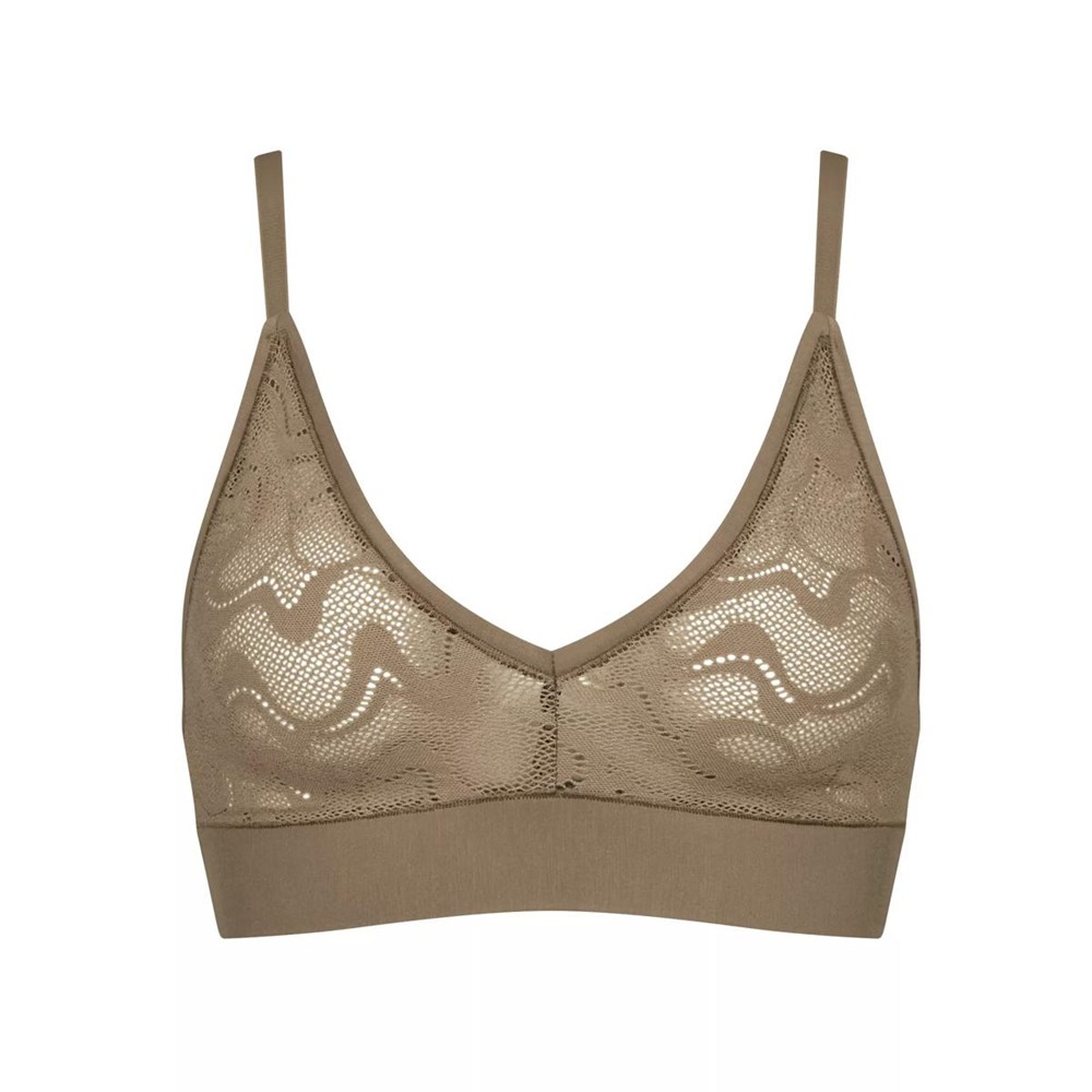 Sloggi Go Allround Koronkowe Bralette Szare | 36279-OGEQ