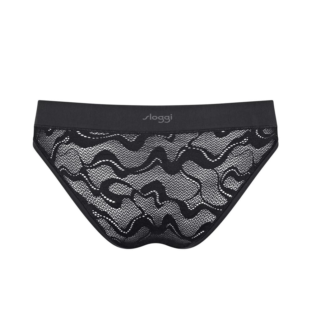 Sloggi Go Allround Koronkowe Mini Czarne | 52143-BDYN