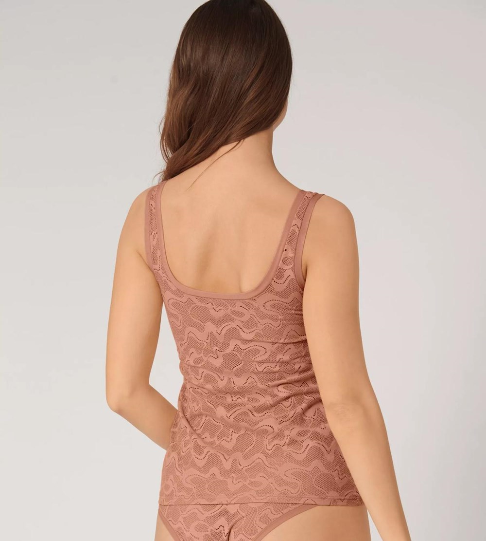 Sloggi Go Allround Koronkowe Top With Spaghetti Straps Indian Summer | 84029-HDTB