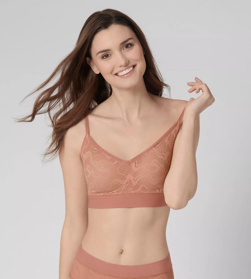 Sloggi Go Allround Koronkowe Watowany Bra Indian Summer | 34756-CXHY
