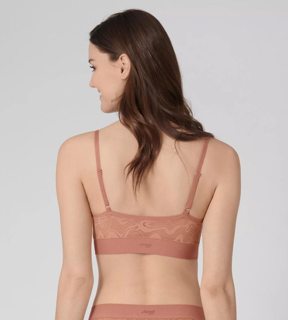 Sloggi Go Allround Koronkowe Watowany Bra Indian Summer | 34756-CXHY