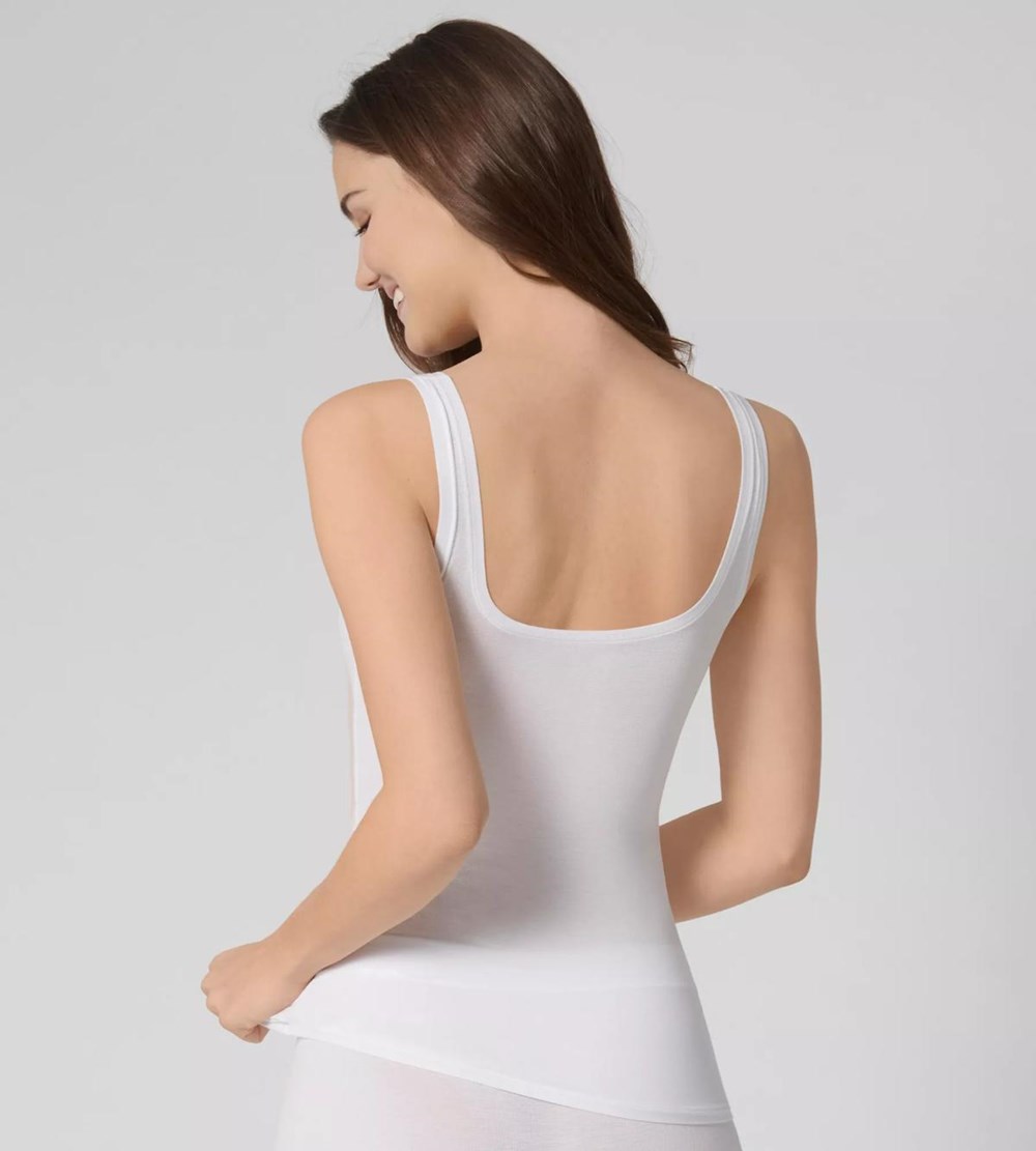 Sloggi Go Allround Vest Tank Top Białe | 04579-OGTF