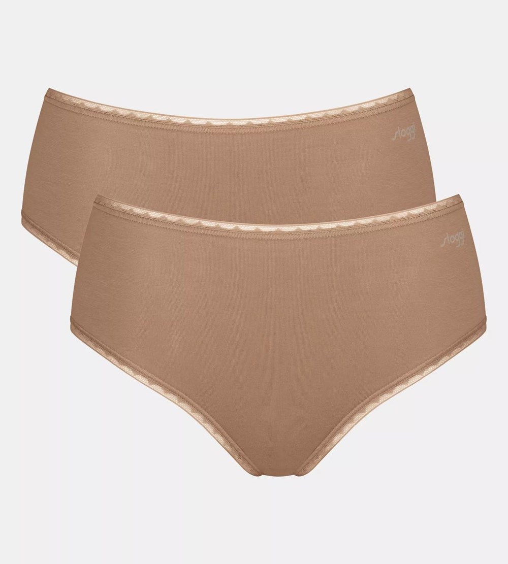 Sloggi Go Maxi Brązowe | 37896-WXJI