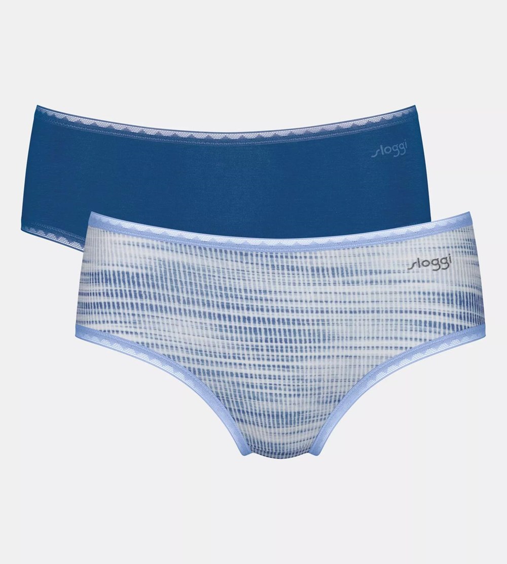 Sloggi Go Midi Niebieskie Ciemny | 84652-LUID