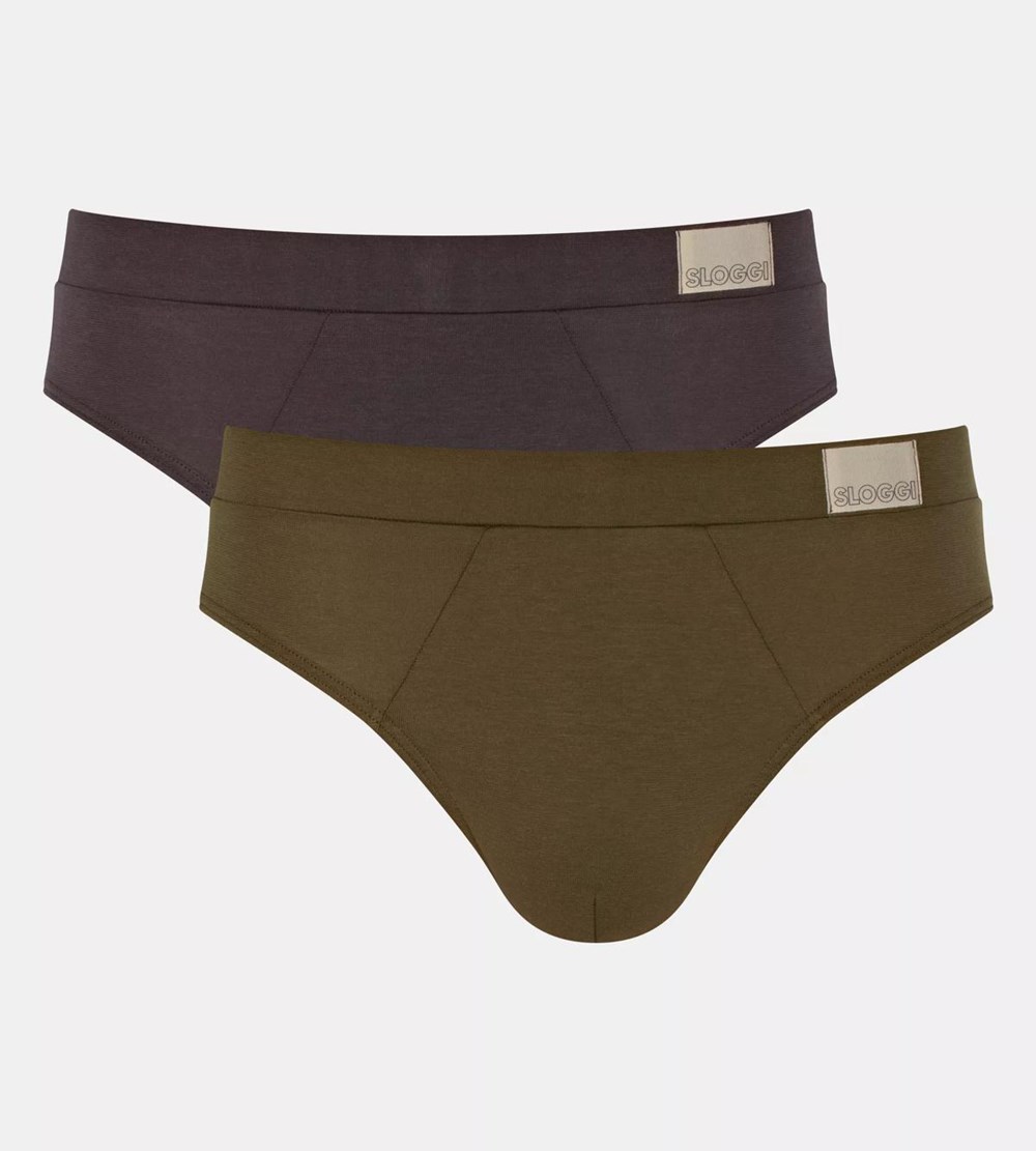 Sloggi Go Natural Midi Brązowe Ciemny | 10529-RVZY
