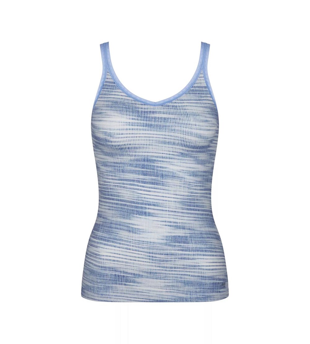 Sloggi Go Top With Spaghetti Straps Niebieskie Ciemny | 26137-QXIR