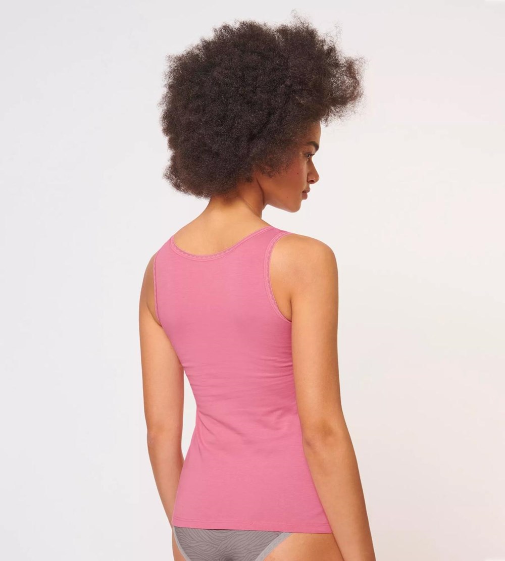 Sloggi Go Vest Tank Top Szare | 59012-ZNLM