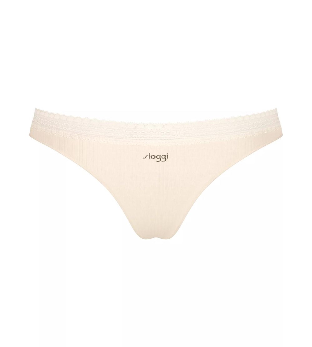 Sloggi Go Żebrowany Brazilian Brief Brązowe Głęboka | 03467-TNAJ