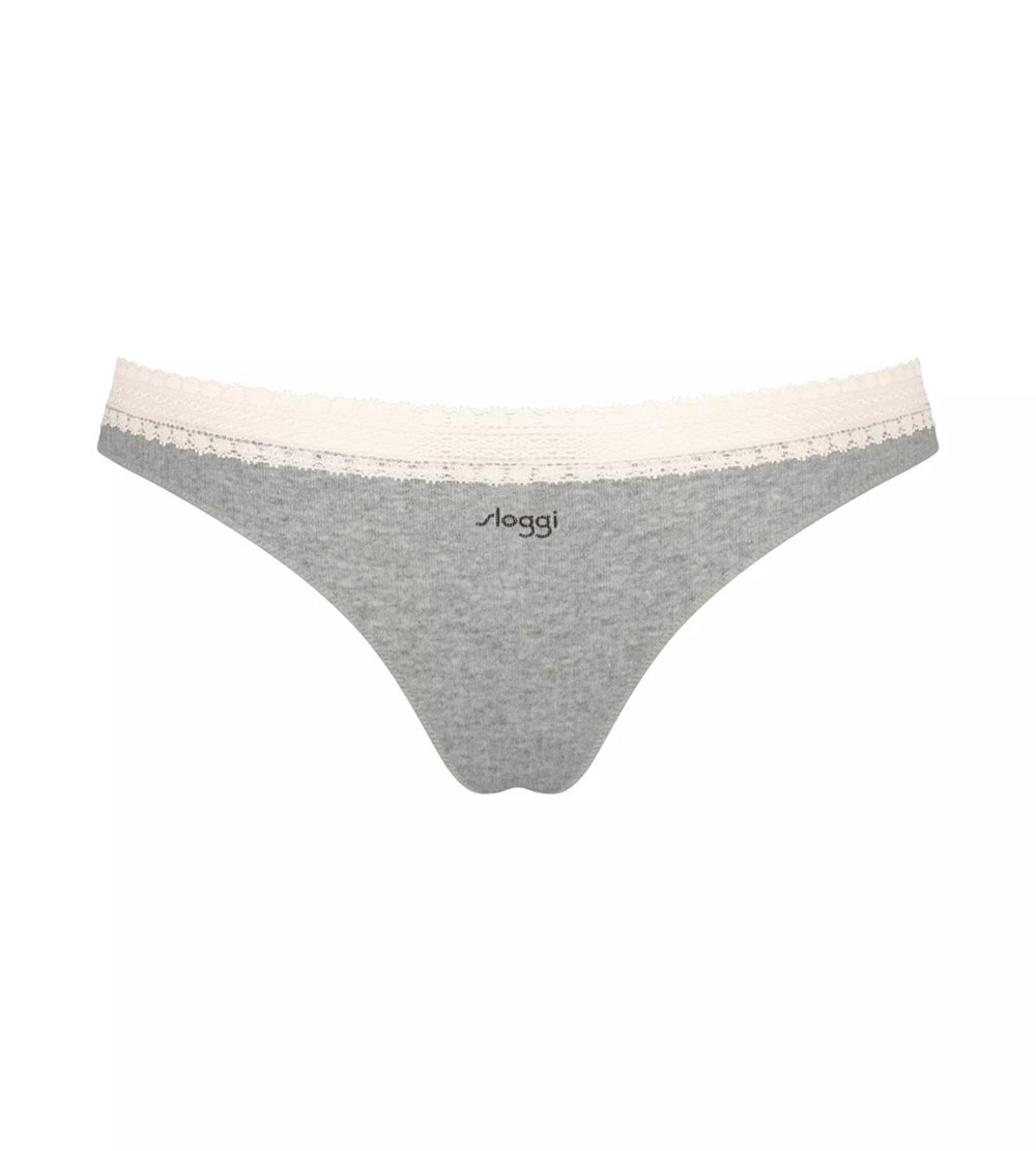 Sloggi Go Żebrowany Brazilian Brief Niebieskie Głęboka | 81069-MHUG