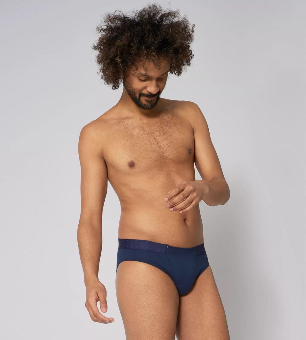 Sloggi Made Midi Niebieskie Czarne | 45178-OVZY