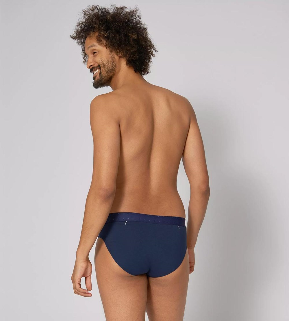 Sloggi Made Midi Niebieskie Czarne | 45178-OVZY