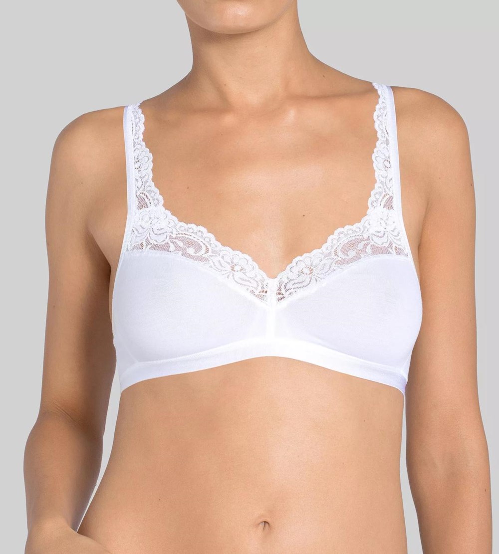 Sloggi Romance Bralette Białe | 41695-HBEC