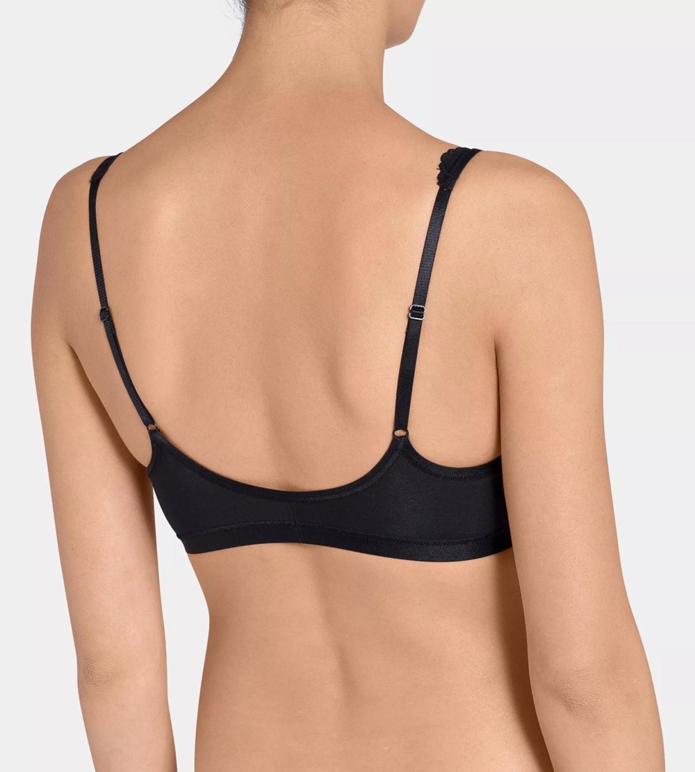 Sloggi Romance Bralette Czarne | 42710-TXEC