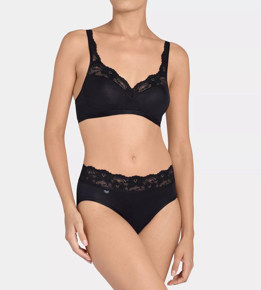 Sloggi Romance Bralette Czarne | 42710-TXEC