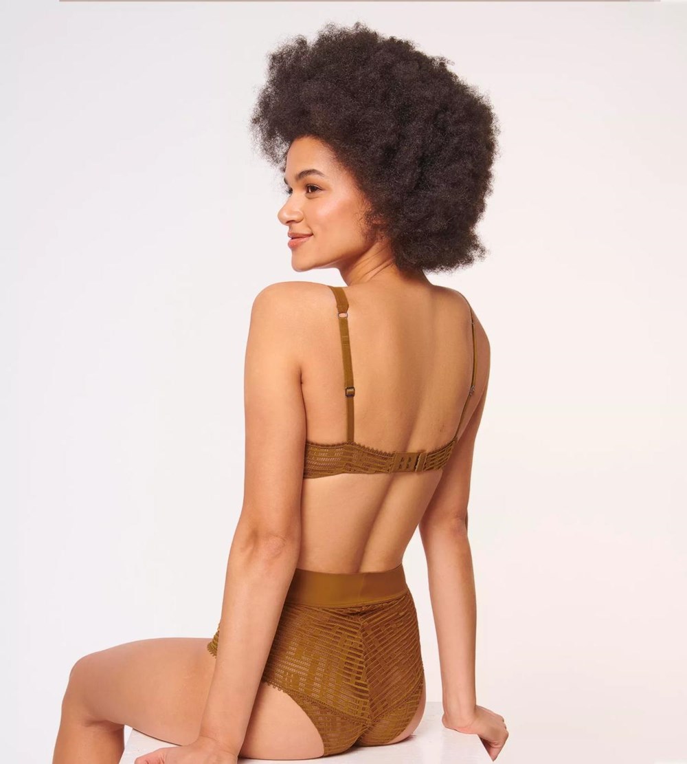 Sloggi S Seven Soft Bra Złote | 62597-KWLX