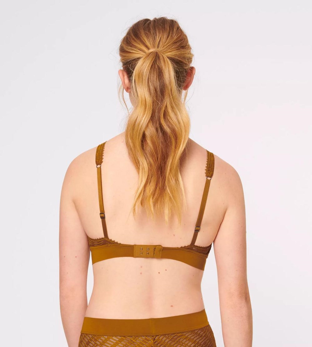 Sloggi S Seven Watowany Bra Złote | 49830-FLCO