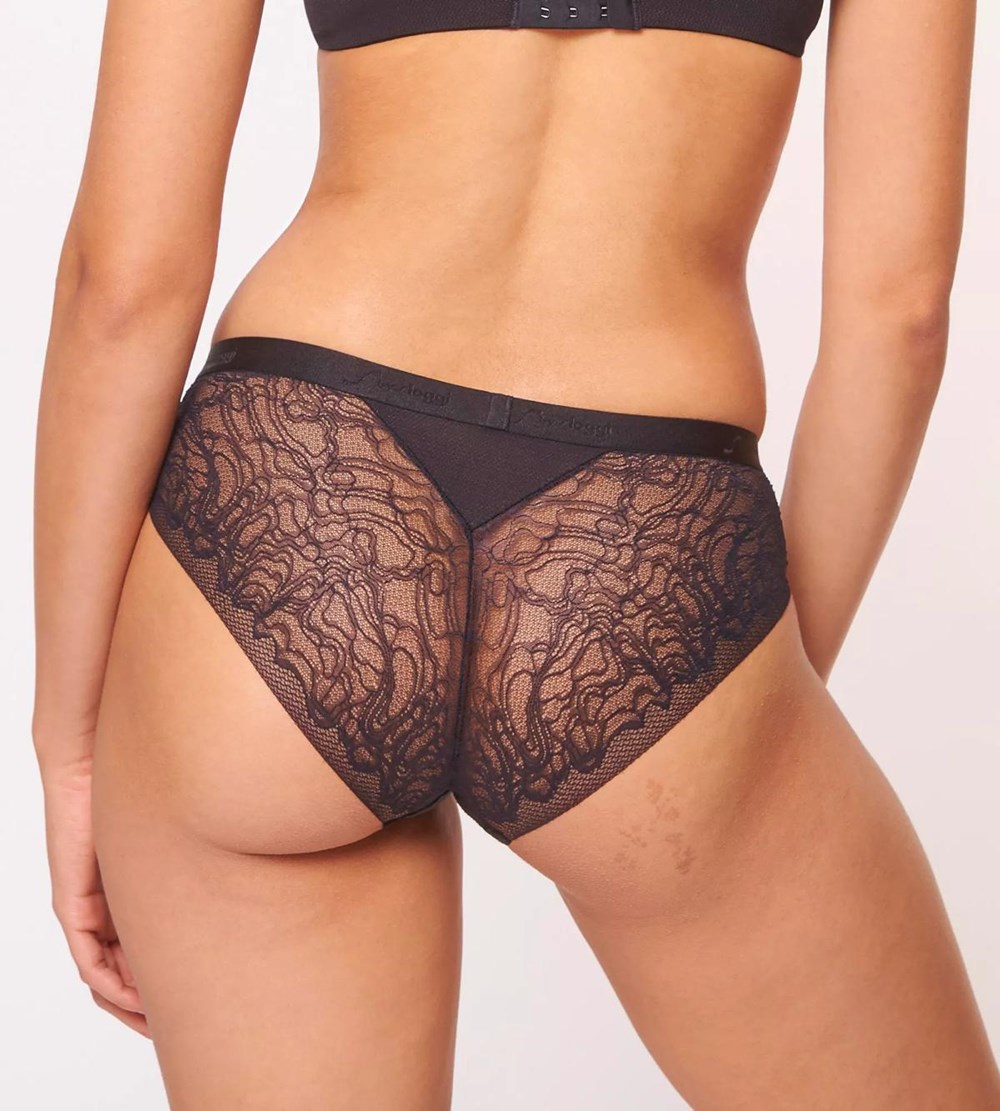 Sloggi S Shadow Hipster Czarne | 53769-UDTB
