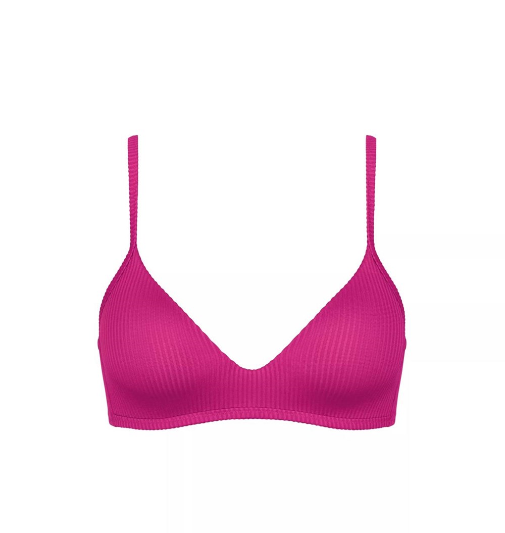 Sloggi Shore Dottyback Bikini Top Watowany Fuksja Kwiaty | 89720-QALE