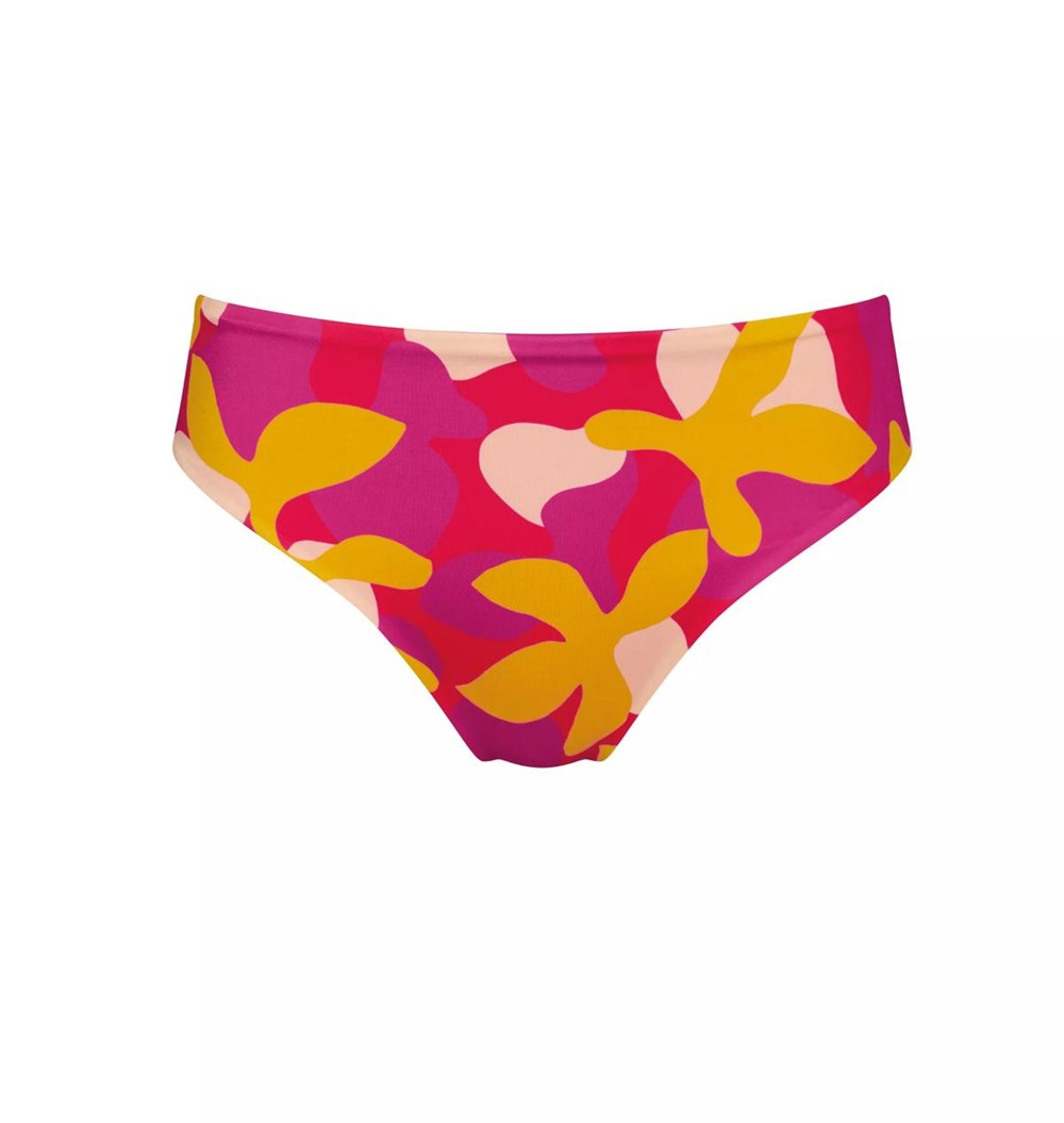 Sloggi Shore Flower Horn Bikini Tai Pink-Dark Combination | 97821-UVIR