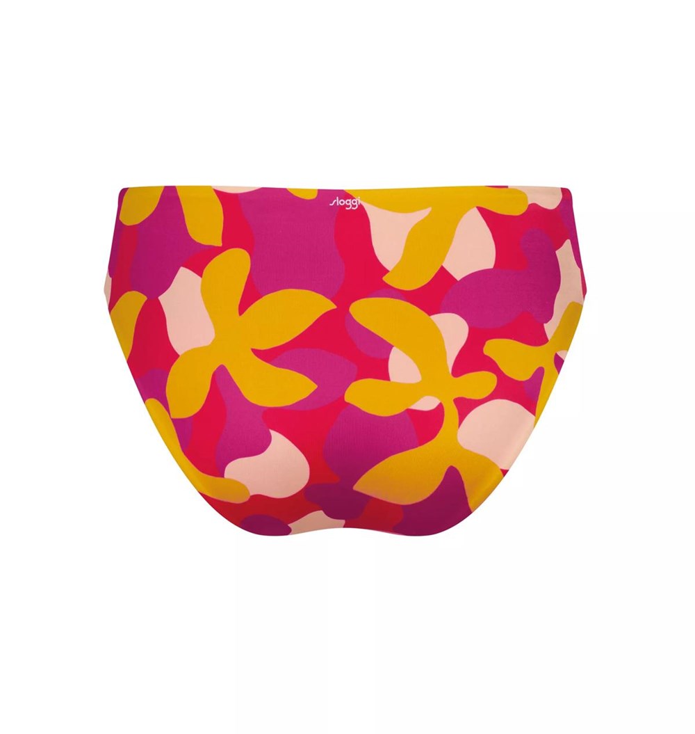 Sloggi Shore Flower Horn Bikini Tai Pink-Dark Combination | 97821-UVIR