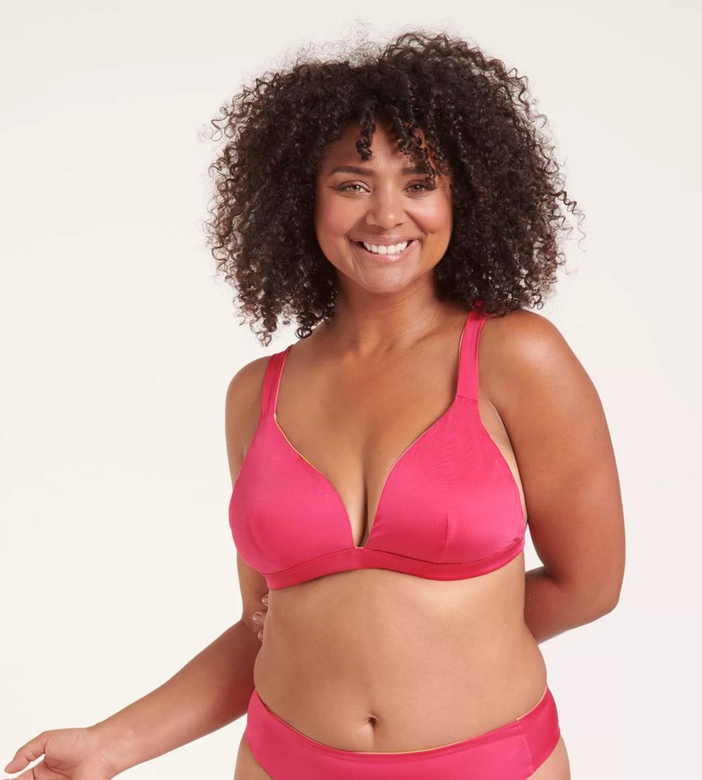 Sloggi Shore Fornillo Bikini Top Watowany Różowe Głęboka | 03897-URFY