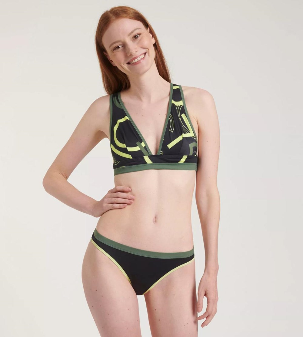 Sloggi Shore Marina Grande Bikini Midi Brief Czarne | 71564-UNEC
