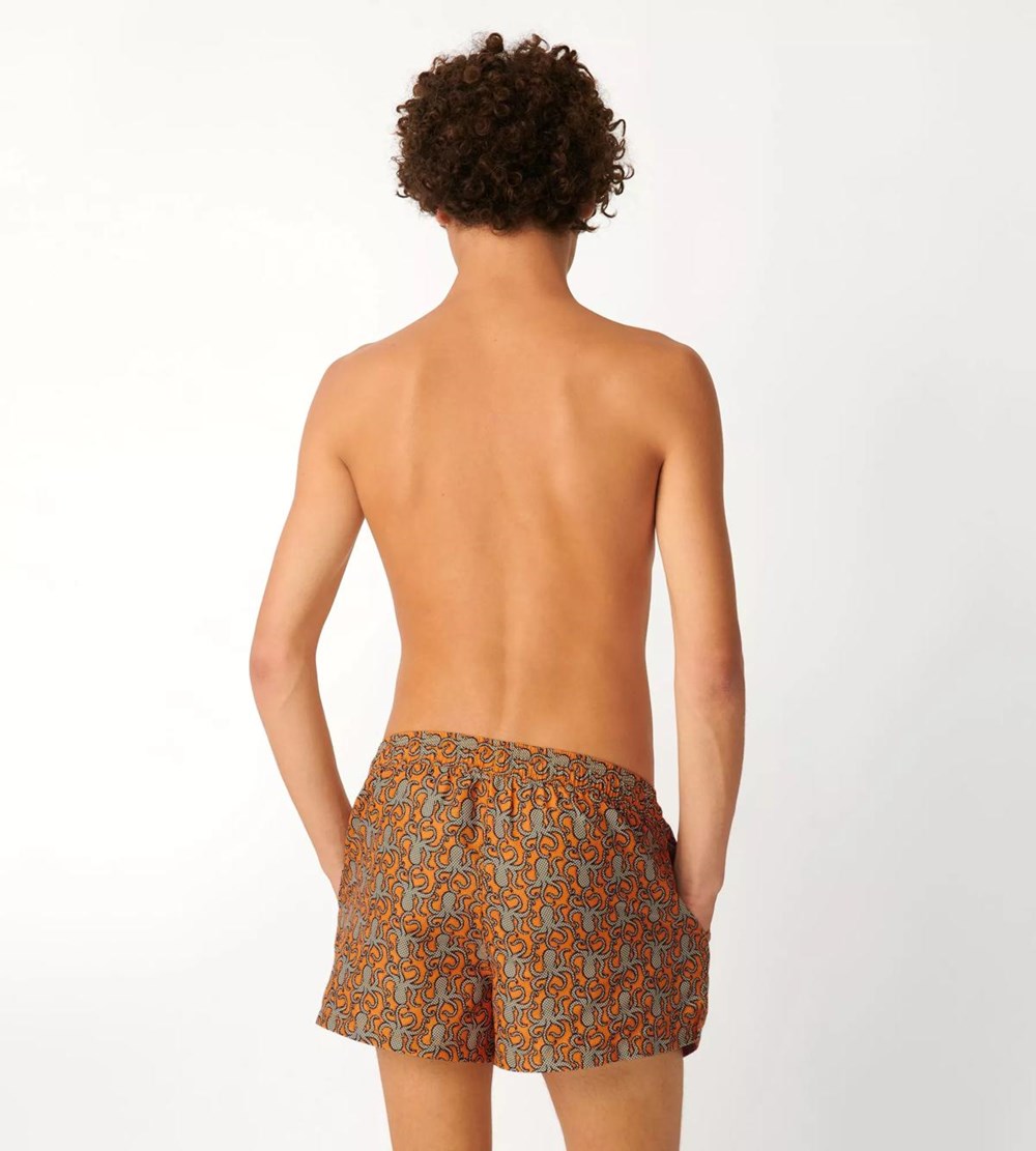 Sloggi Shore Spiny Puffer Swimshorts Żółte Ciemny | 42769-QKPA