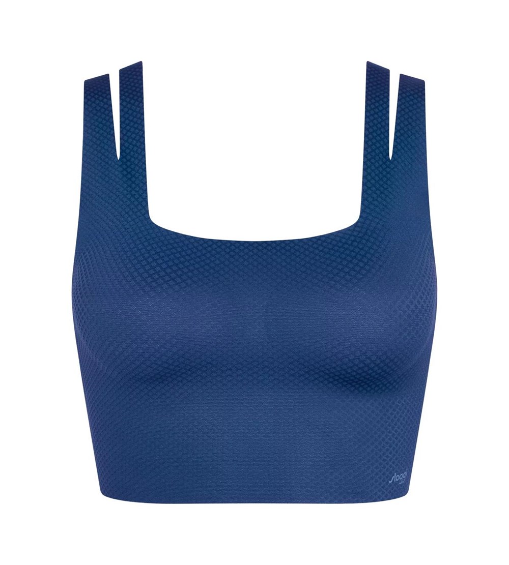 Sloggi Zero Feel Flow Shirt Top Niebieskie | 95823-TJZH
