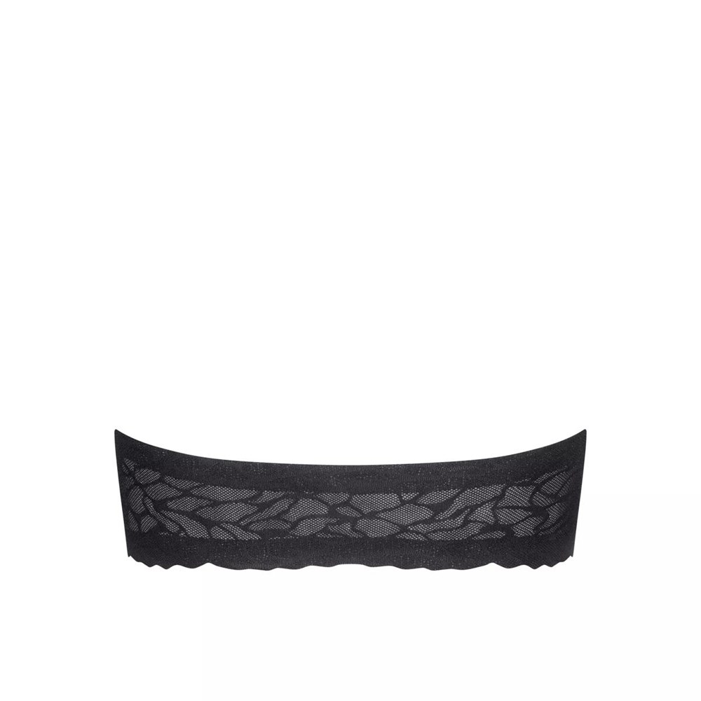 Sloggi Zero Feel Koronkowe Bandeau Czarne | 51072-NUXI