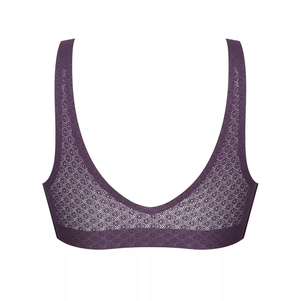 Sloggi Zero Feel Koronkowe Bralette Blackcurrant Juice | 37694-MJPB