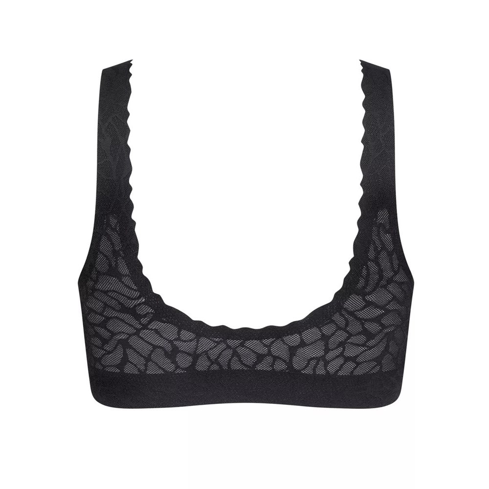 Sloggi Zero Feel Koronkowe Bralette Czarne | 48315-NVAU