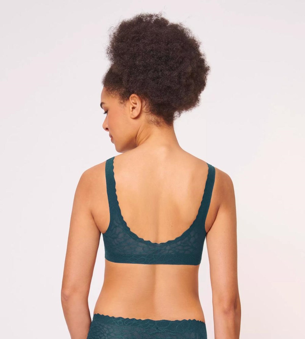 Sloggi Zero Feel Koronkowe Bralette Secret Lagoon | 68794-YMQS