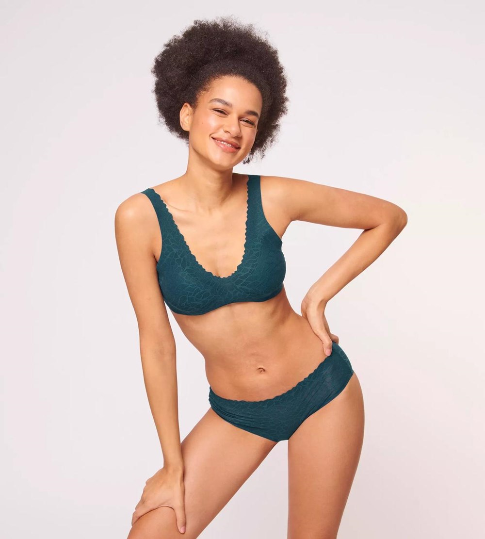 Sloggi Zero Feel Koronkowe Bralette Secret Lagoon | 68794-YMQS