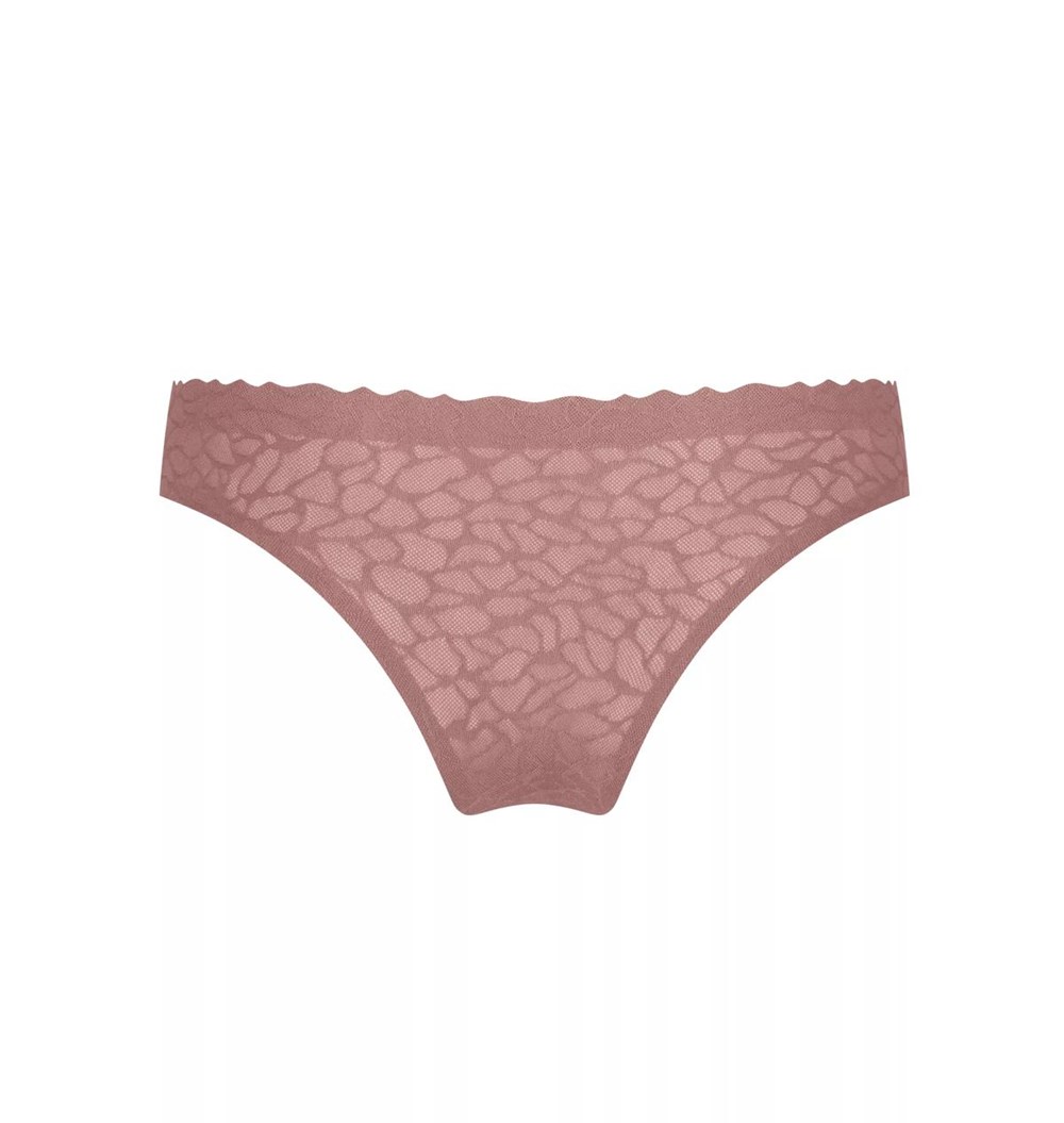 Sloggi Zero Feel Koronkowe Brazil Panty Cacao | 23684-SVRO
