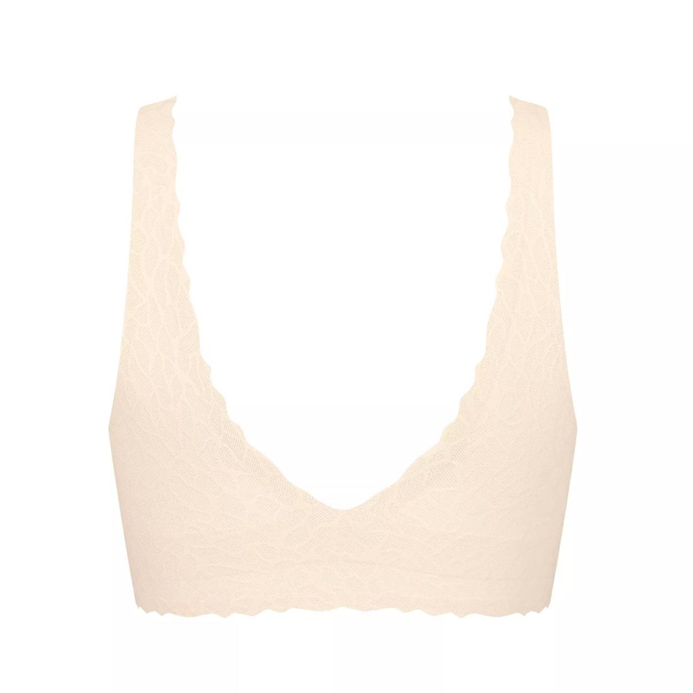 Sloggi Zero Feel Koronkowe Longline Top Angora | 24865-ZNTB