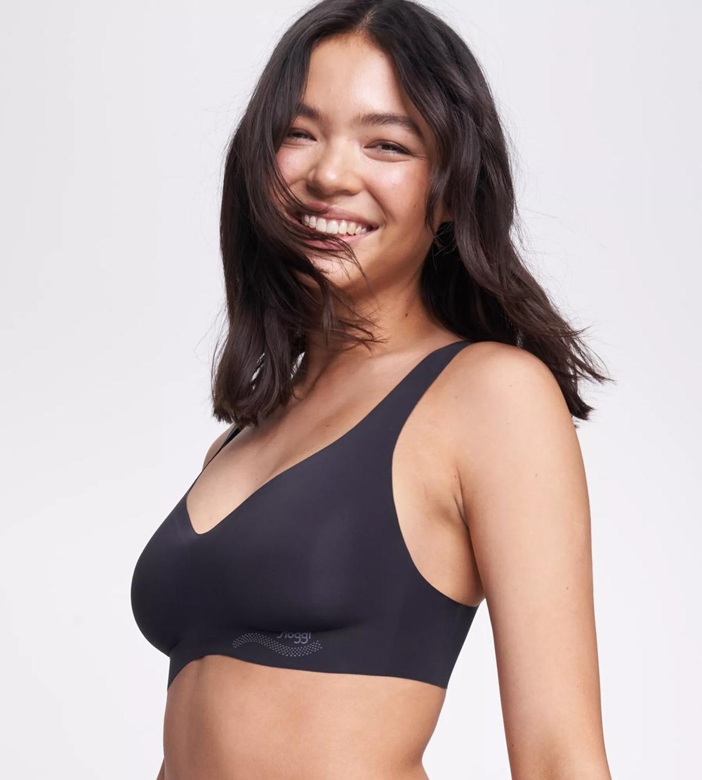 Sloggi Zero Feel Zero Feel Bralette Team Gb Czarne | 02857-LKHU