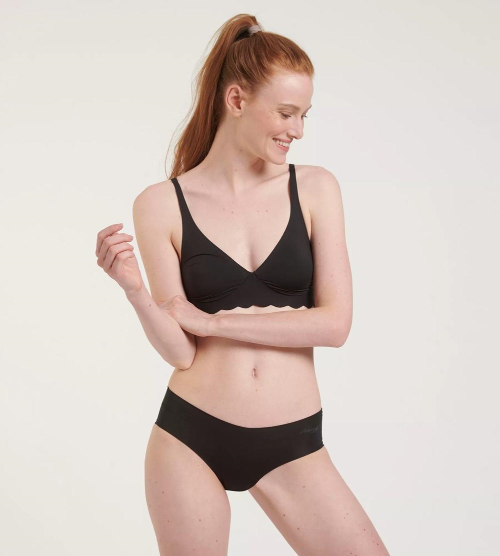 Sloggi Zero Microfibre Hipster Czarne | 72930-CBHM
