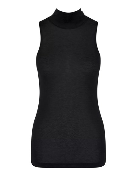 Sloggi Ever Cosy Shirt Without Sleeves Czarne | 91374-ARSP