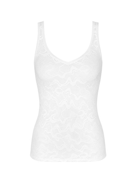 Sloggi Go Allround Koronkowe Top With Spaghetti Straps Białe | 20936-GXUL